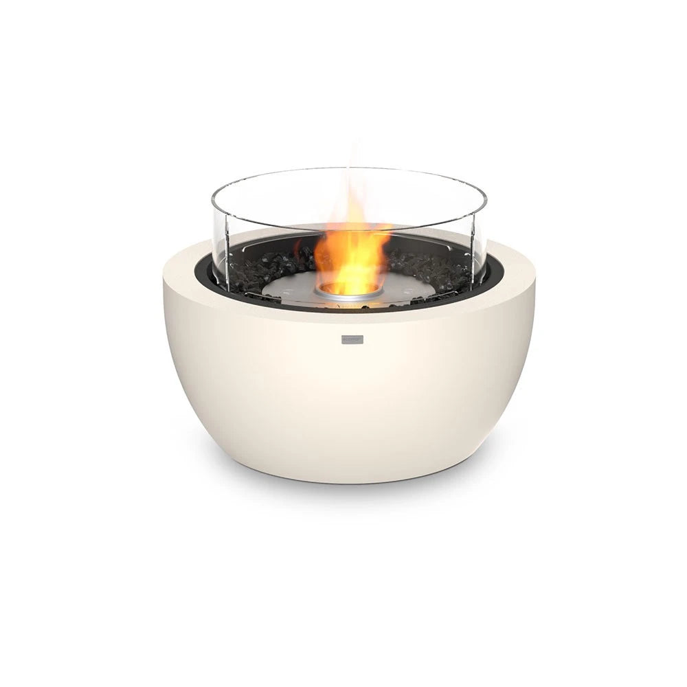 Pod 30 outdoor bioethanol fireplace, compact rounded form