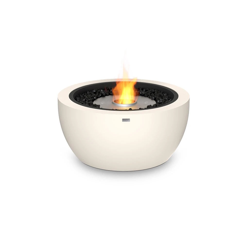 Pod 30 outdoor bioethanol fireplace, compact rounded form