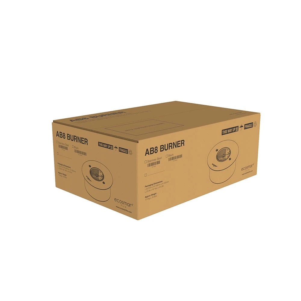 AB8 bioethanol burner, medium-sized for fireplaces and pits