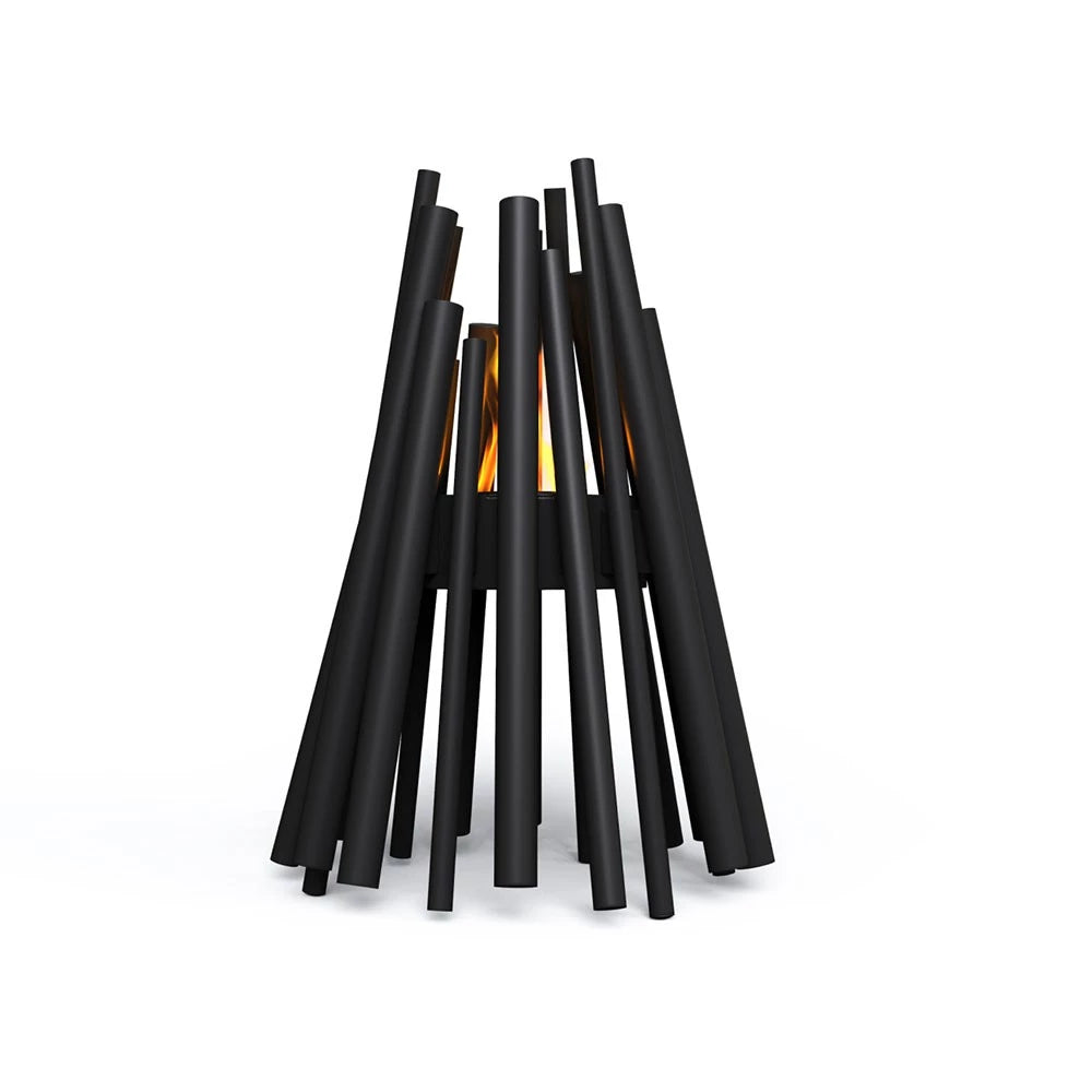 Stix outdoor bioethanol fireplace with sculptural stick design
