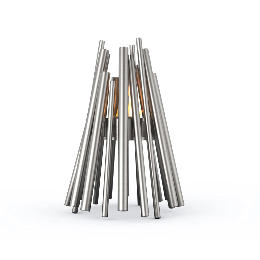 Stix outdoor bioethanol fireplace with sculptural stick design