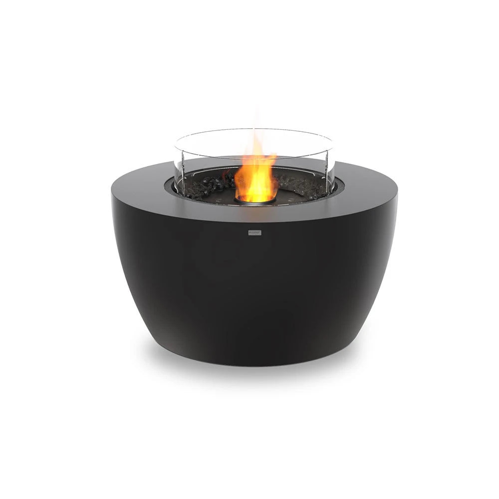 Pod 40 outdoor bioethanol fireplace, larger rounded design
