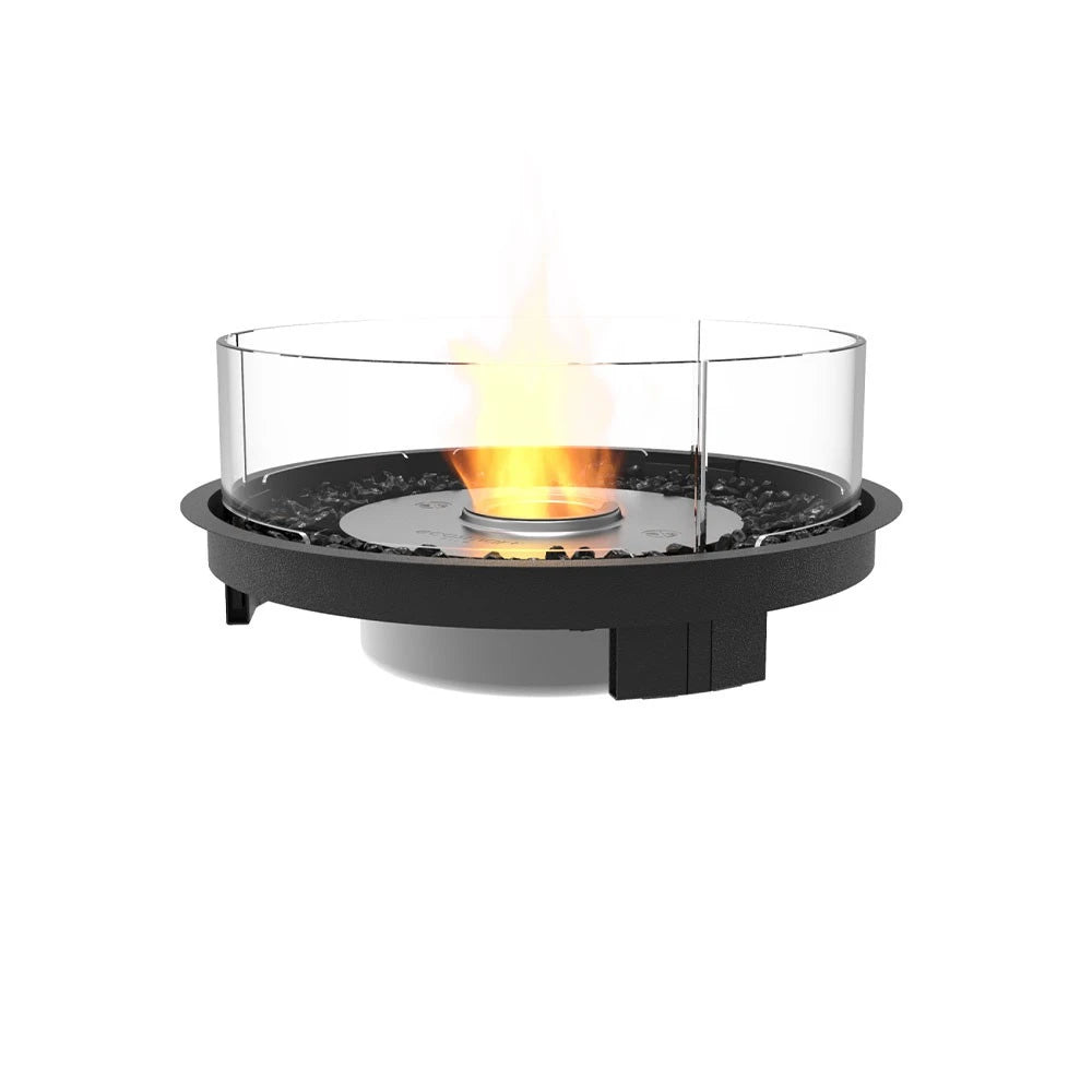 Round 20 bioethanol built-in kit, small circular fireplace insert