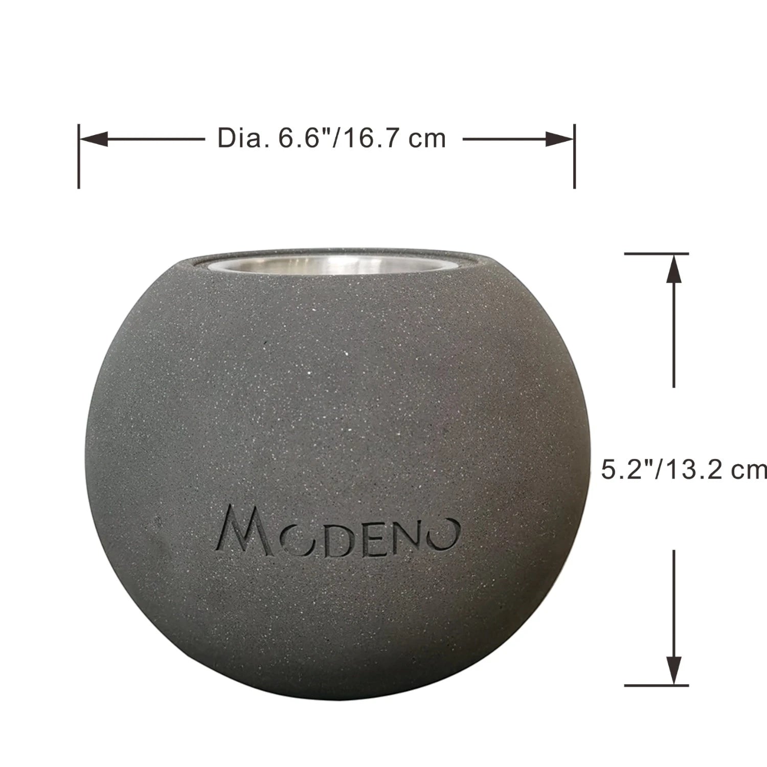 Paffu Chimenea Bioetanol de mesa – Gris Oscuro
