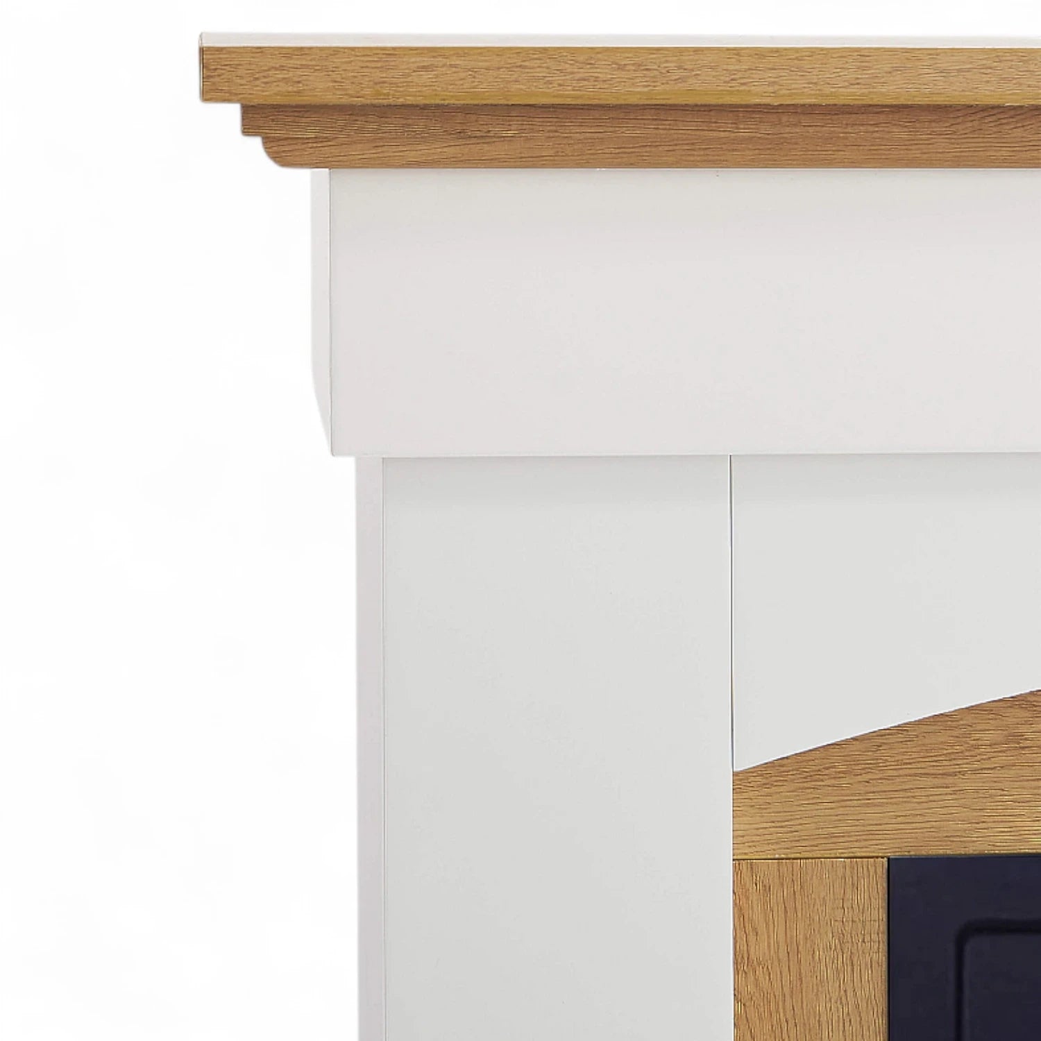 Chimenea Eléctrica Woodley – Blanco/Roble Natural