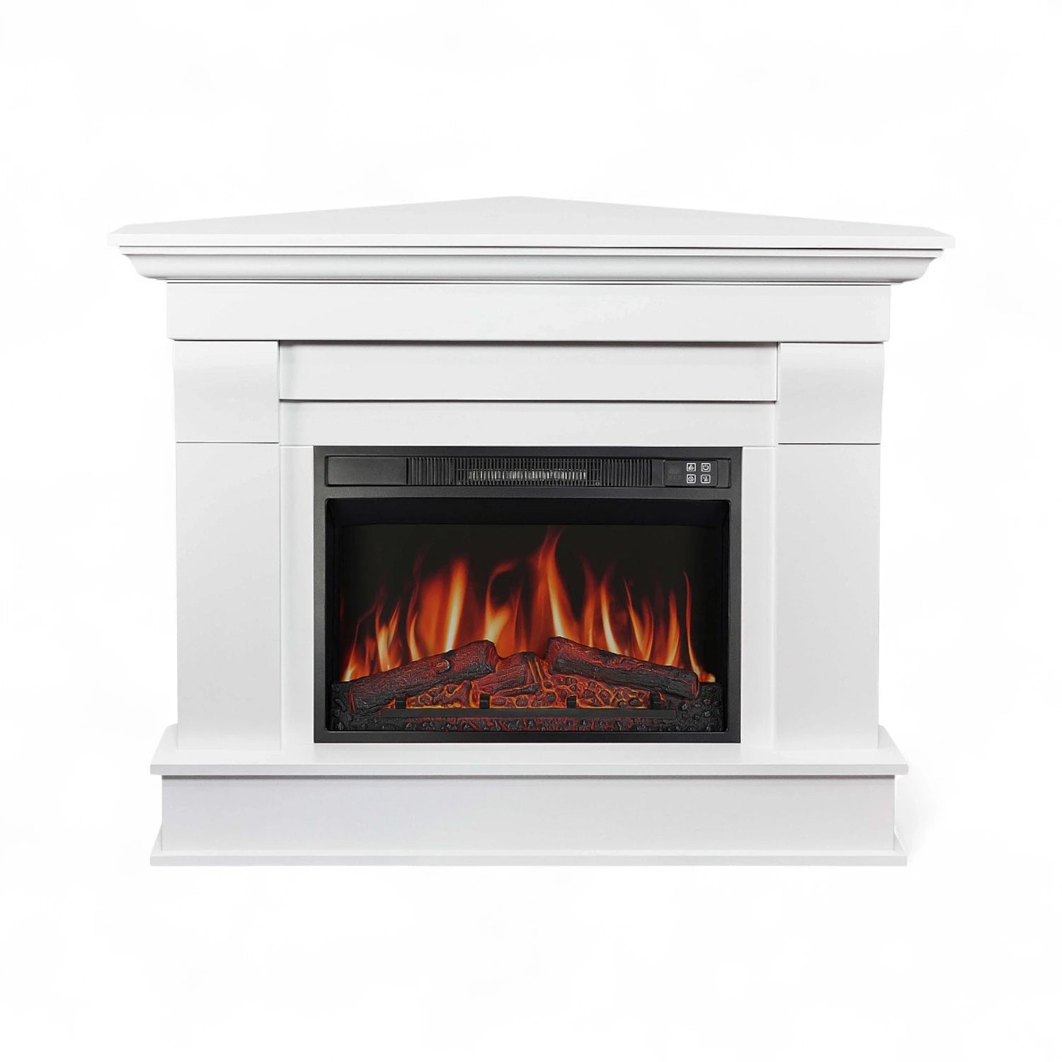 Chimenea Eléctrica de Esquina Albion - Blanca (Solo marco)