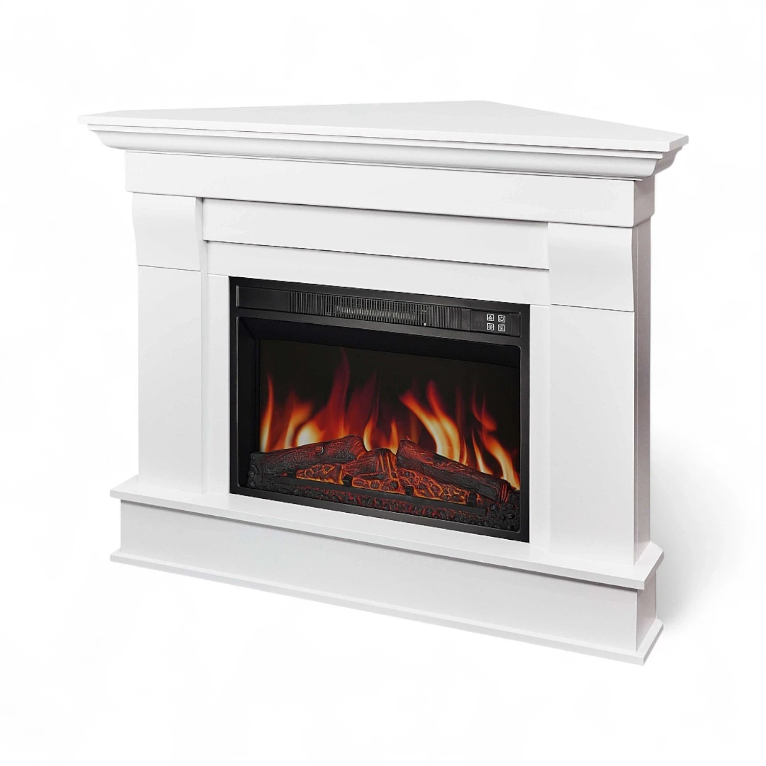 Chimenea Eléctrica de Esquina Albion - Blanca (Solo marco)