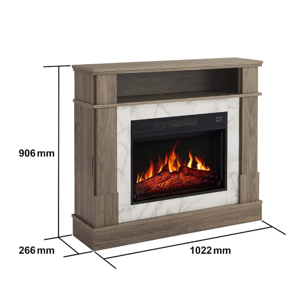Chimenea Eléctrica For Living – Roble Gris