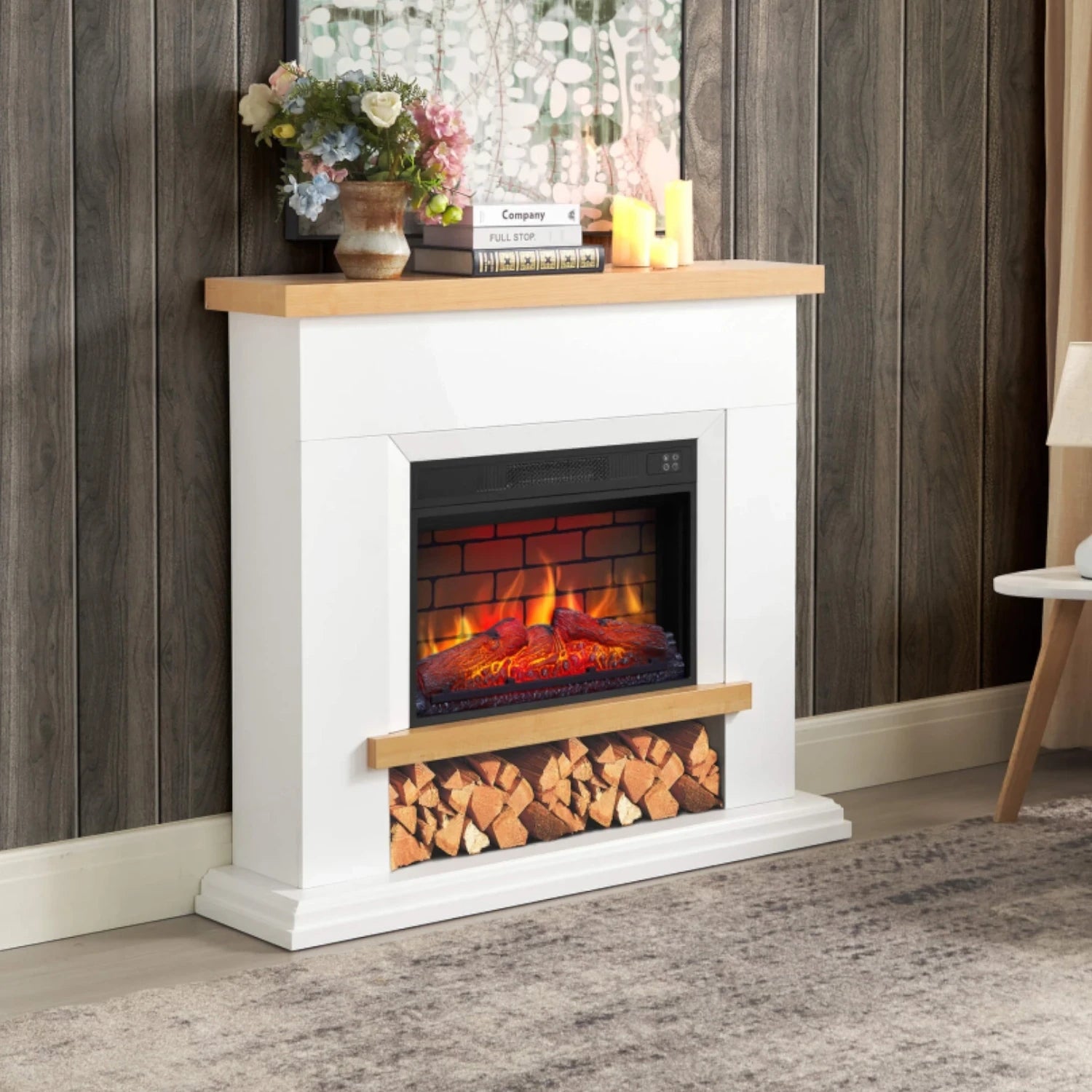 Chimenea Eléctrica Shelford - Blanca