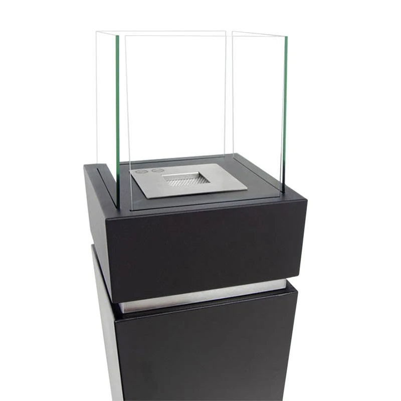 Chimenea de bioetanol estilo cono de cuatro caras