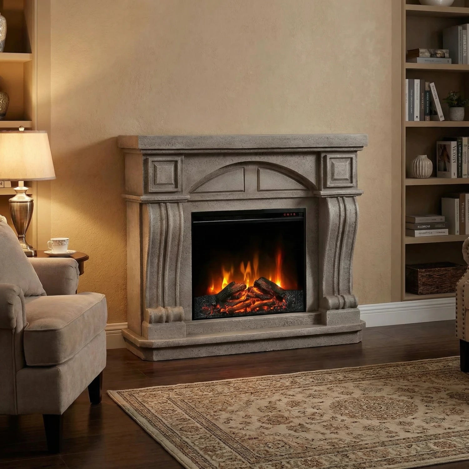 Logi - Chimenea Eléctrica en Polystone