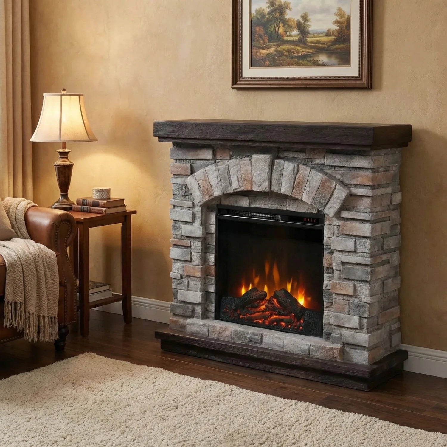 Ask - Chimenea Eléctrica en Polystone