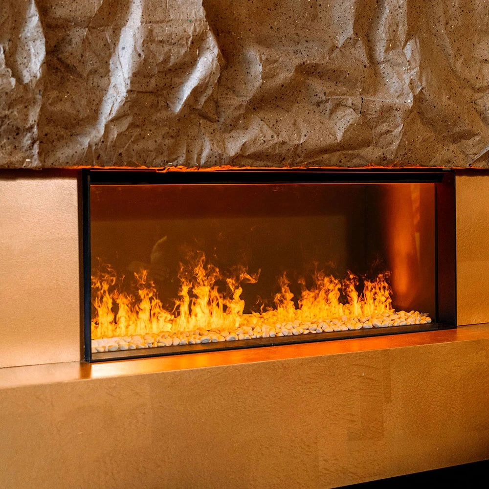 Faber e-MatriX Linear 1050-400 I Wide and Narrow Water Vapour Fireplace