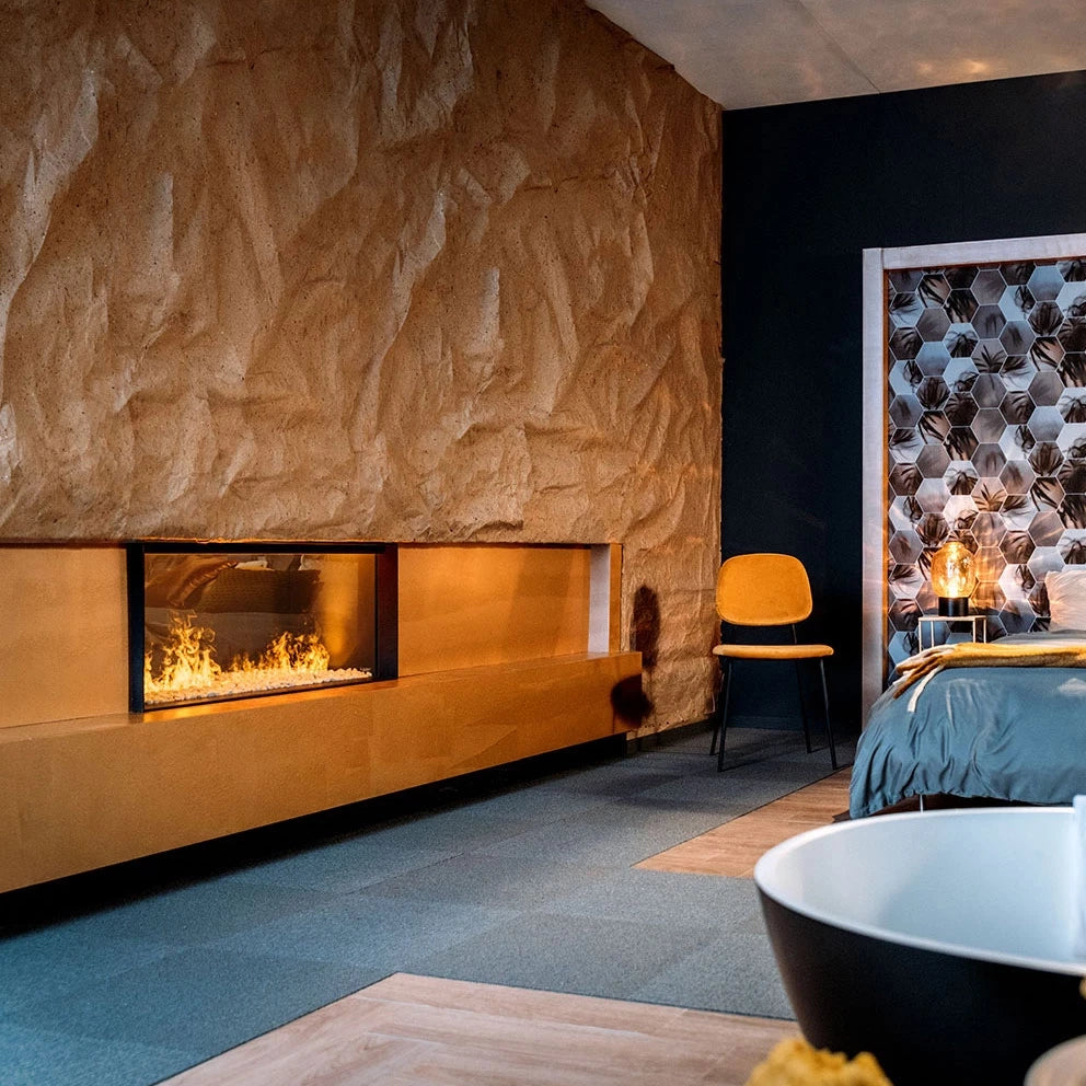 Faber e-MatriX Linear 1050-400 I Wide and Narrow Water Vapour Fireplace