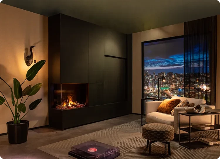 chimenea de esquina de vapor de agua Faber Dimplex