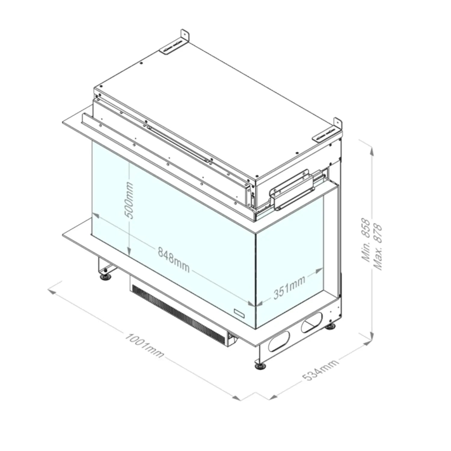 Faber e-MatriX Mood 800-500 III Three-sided Water Vapour Fireplace