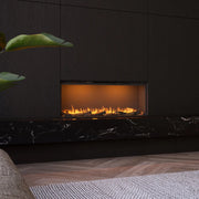 Faber e-SliM Linear 1200-450 I one-sided built-in water vapours fireplace