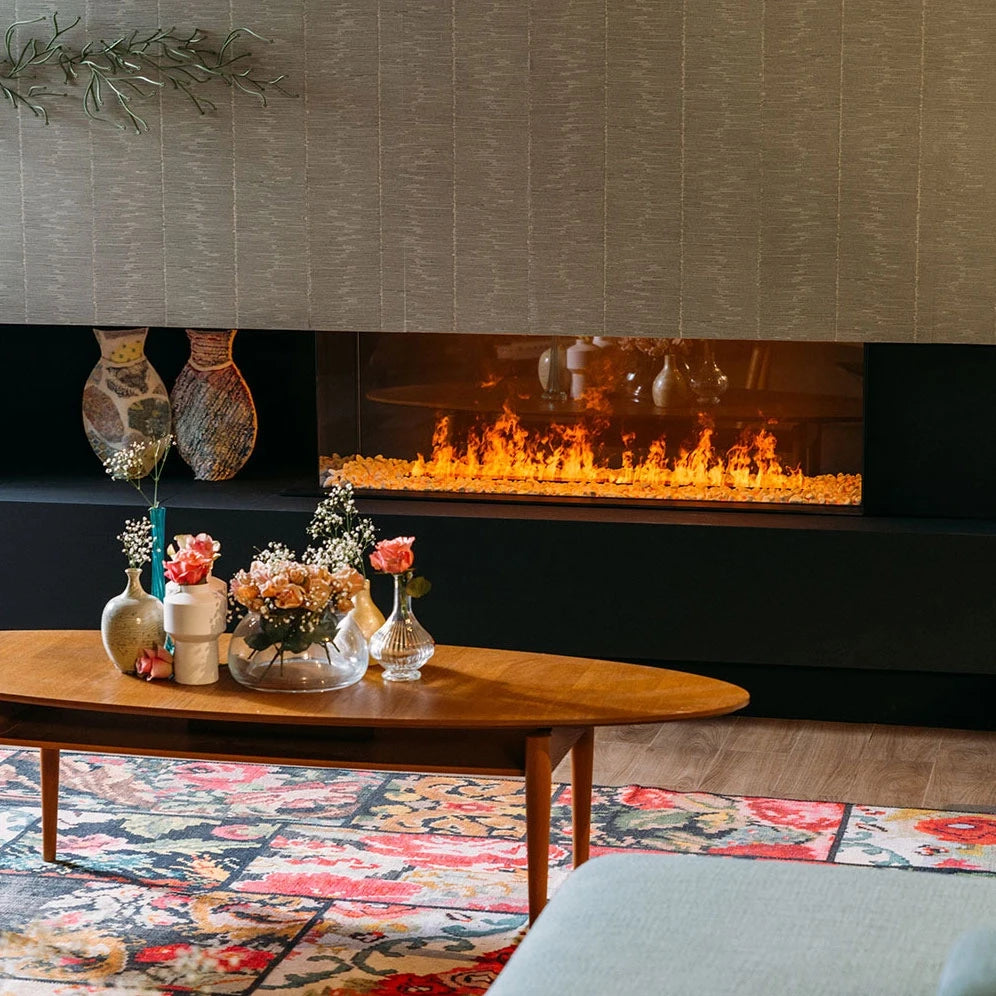 Faber e-MatriX Linear 1300-400 II Wide and Narrow Water Vapour Fireplace