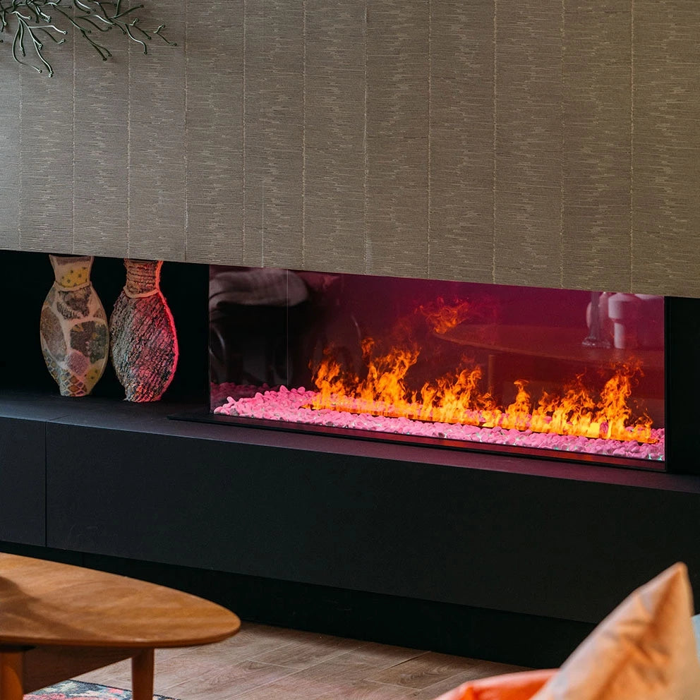 Faber e-MatriX Linear 1300-400 II Wide and Narrow Water Vapour Fireplace