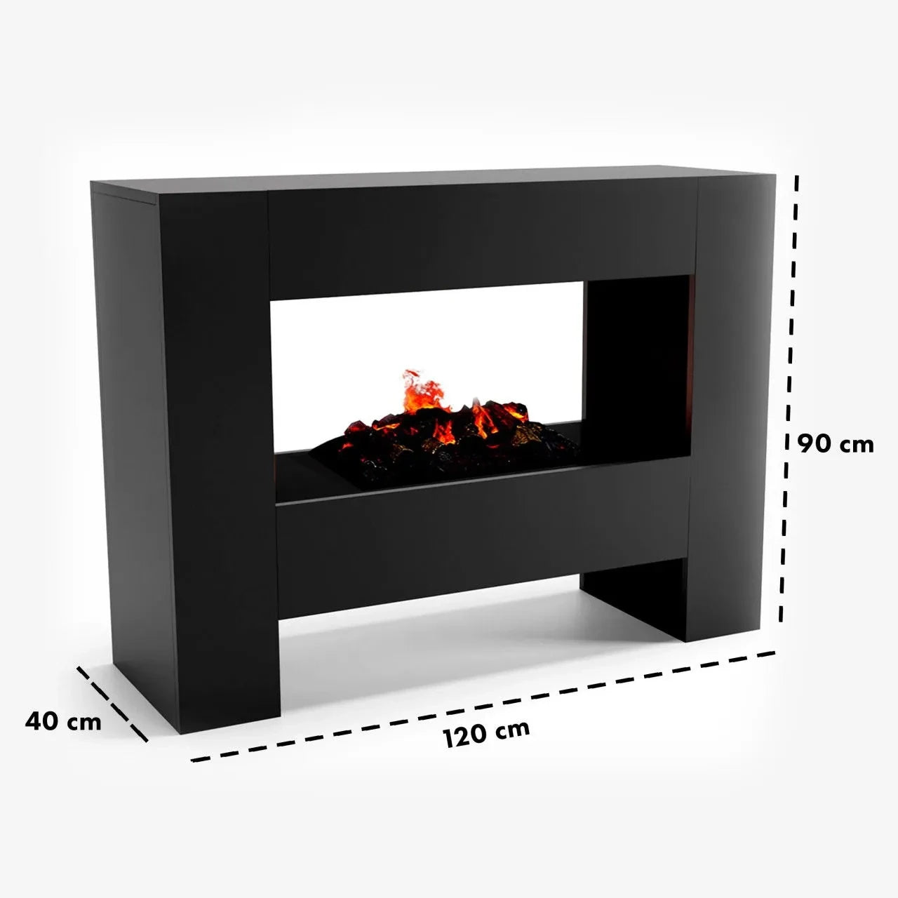 Fallada Negro - OMC 600 | Chimenea de vapor de agua independiente