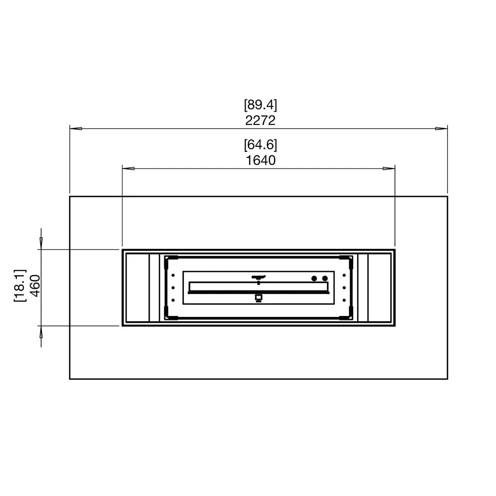 Gin 90 Bar bioethanol fire pit, tall bar-height design