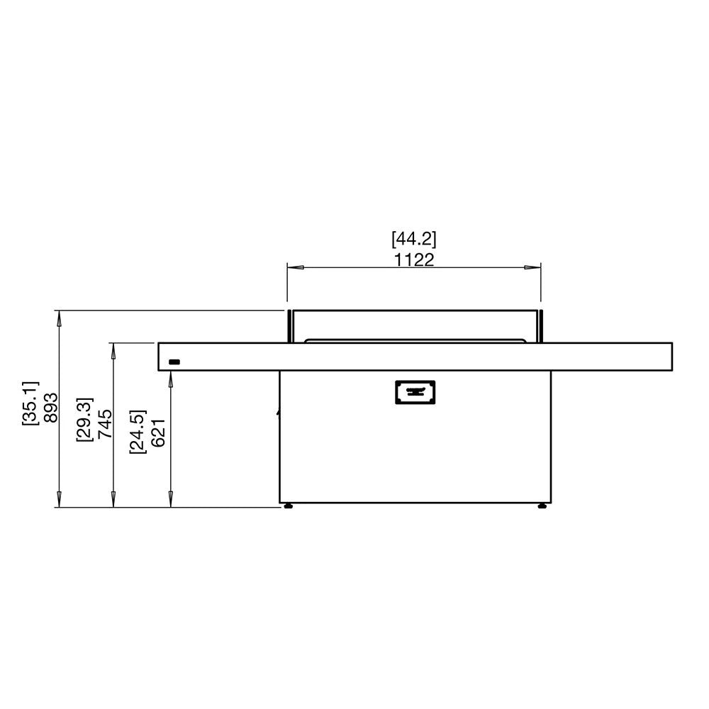 Gin 90 Bar bioethanol fire pit, tall bar-height design