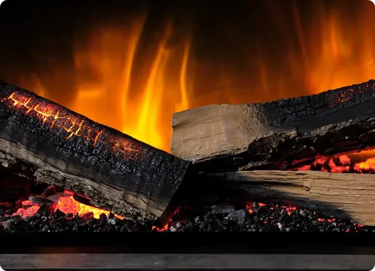 Chimenea eléctrica Flamerite Fires con leños incandescentes
