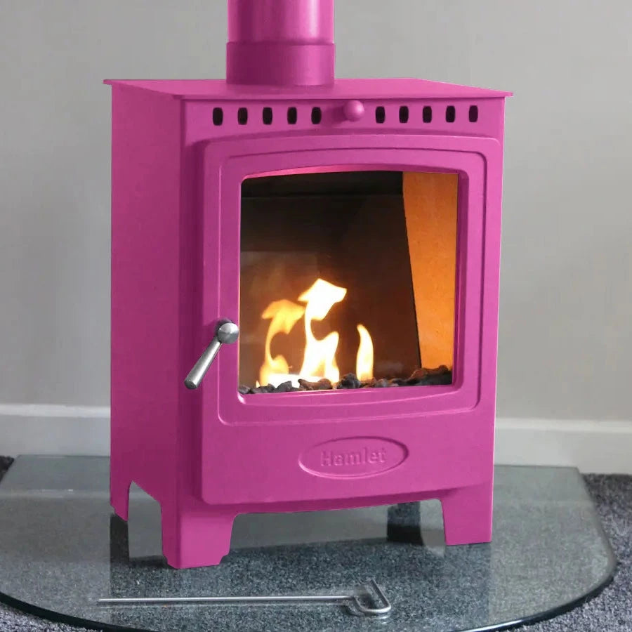 Hamlet Solution 5 bioethanol fireplace in Flamingo Pink