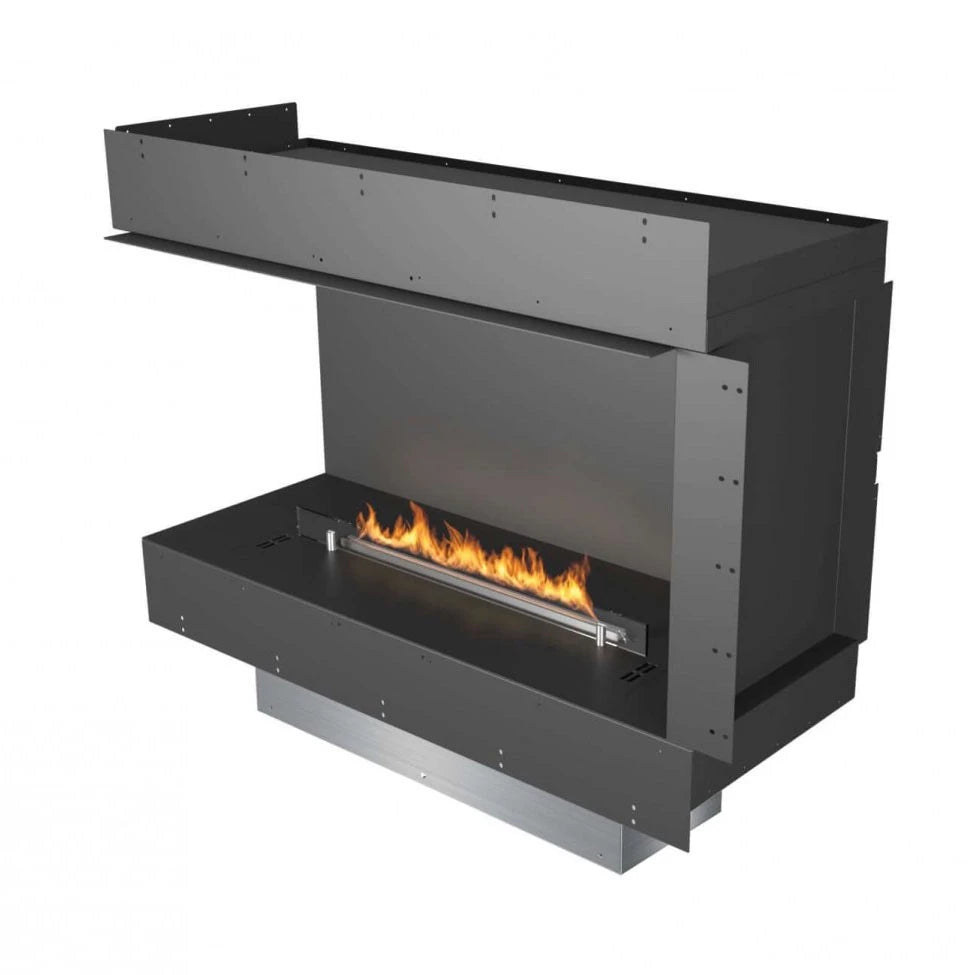 Left-facing Planika corner fireplace