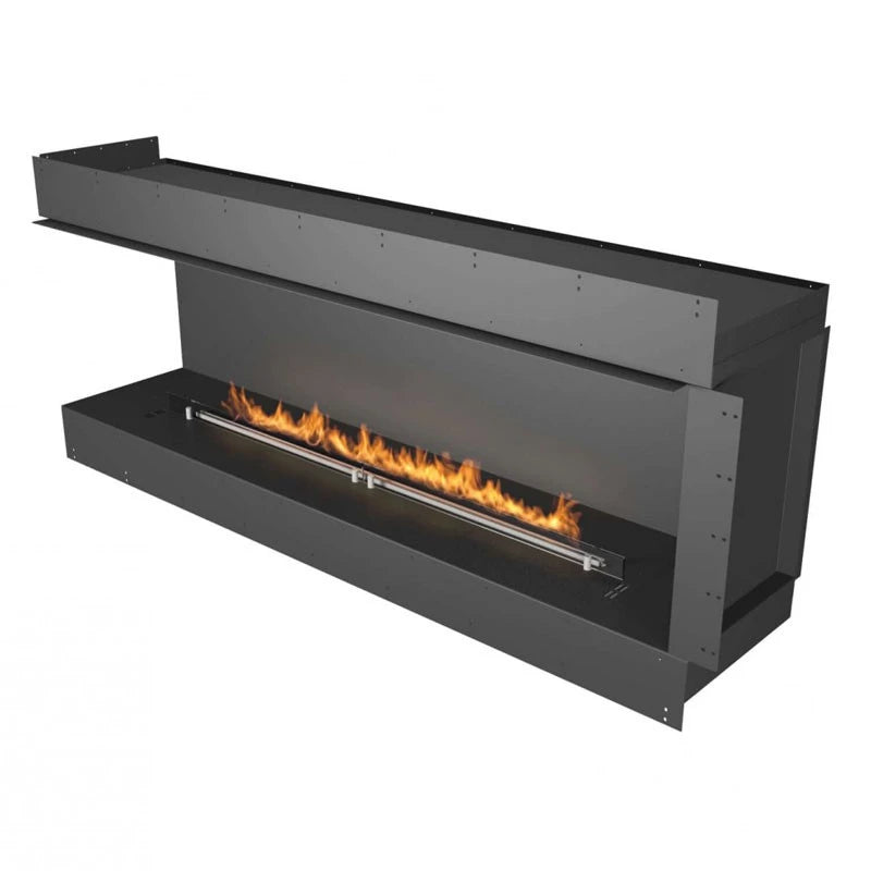 Left-facing Planika corner fireplace