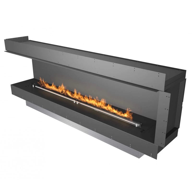 Left-facing Planika corner fireplace