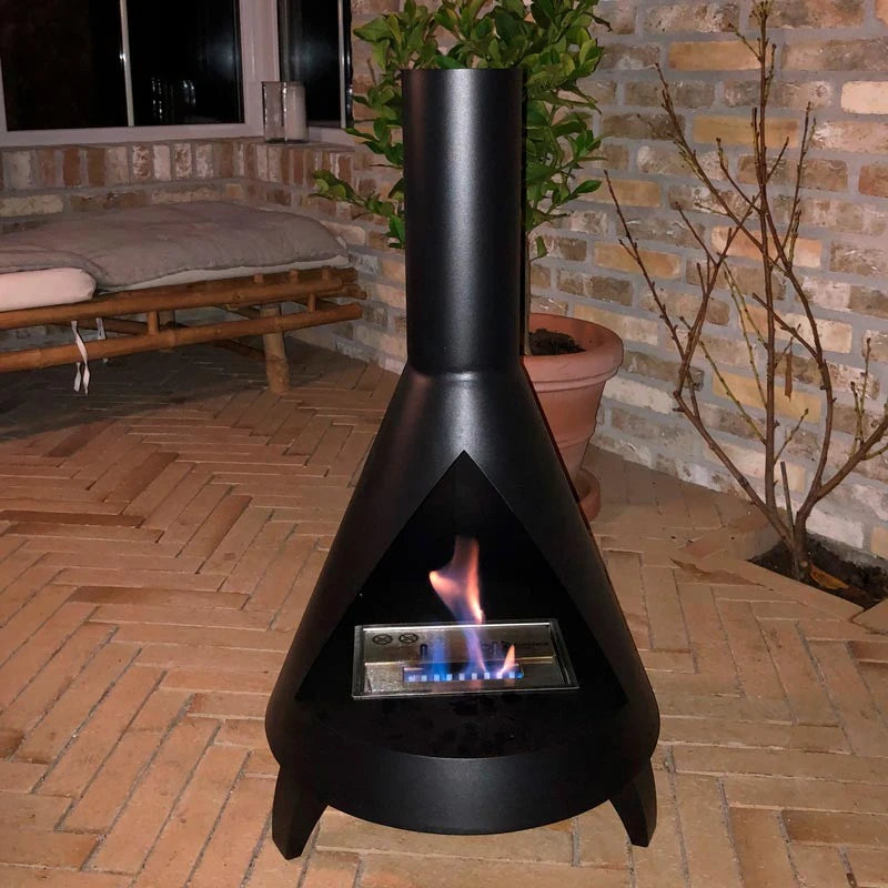 Salem - Chimenea de bioetanol estilo estufa de leña en acero