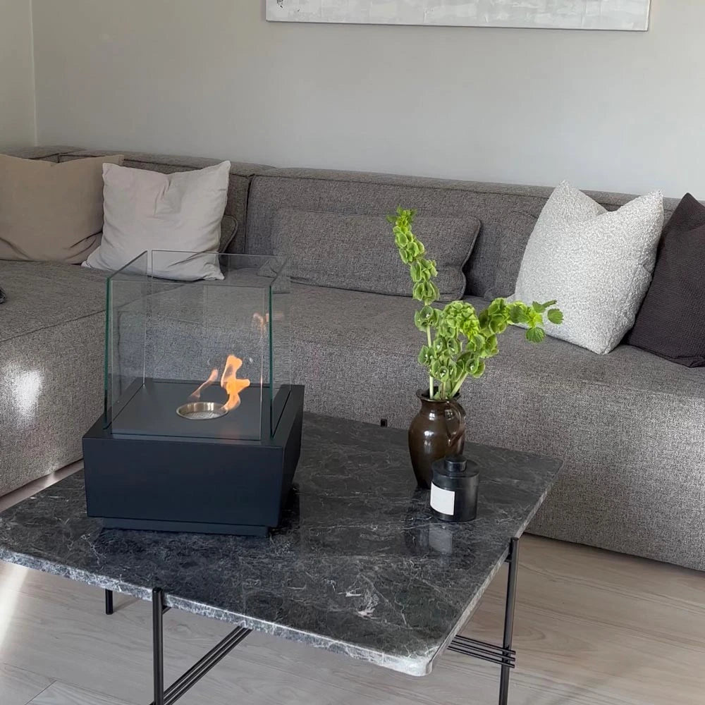 Chimenea de bioetanol estilo cono de cuatro caras