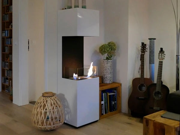 Chimenea de bioetanol independiente - Blanco
