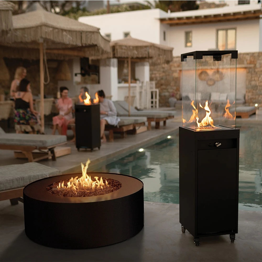 Planika Galio Star Black Outdoor Gas Fireplace