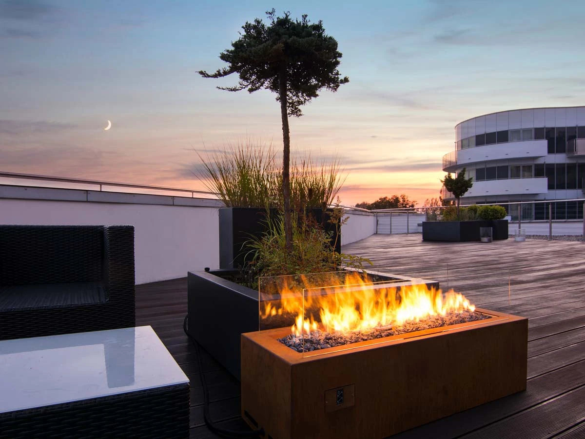 Planika Galio Outdoor Gas Fireplace with automatic control system