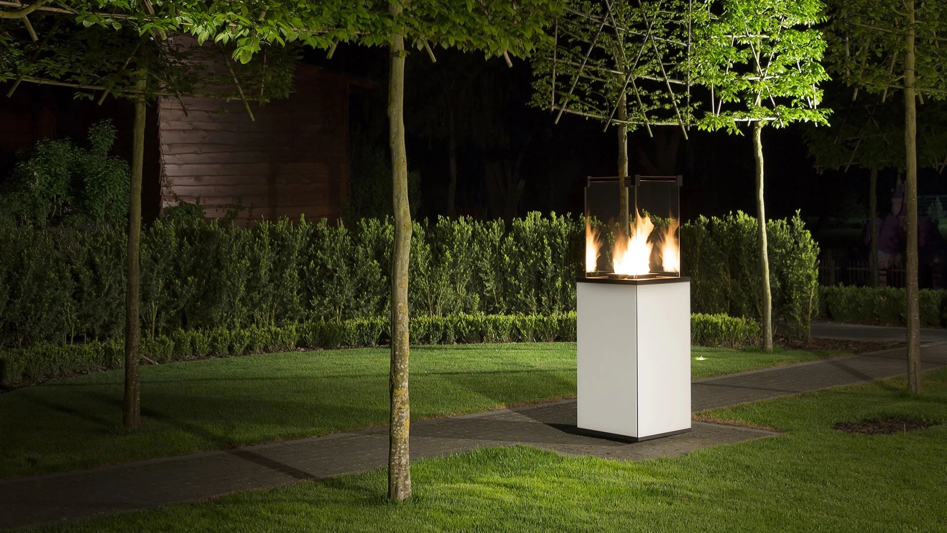 Calefactor de gas exterior deluxe - blanco
