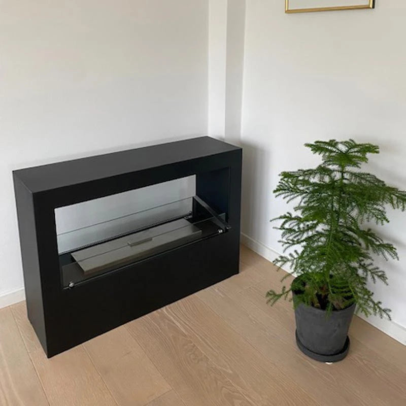 Chimenea de bioetanol de suelo - Negro