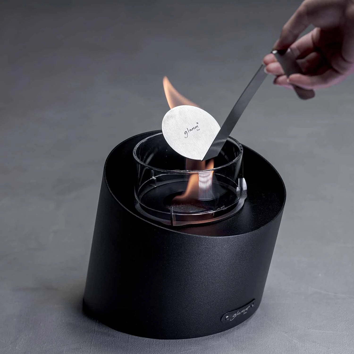 Contour Table Fireplace - Black GlammFire