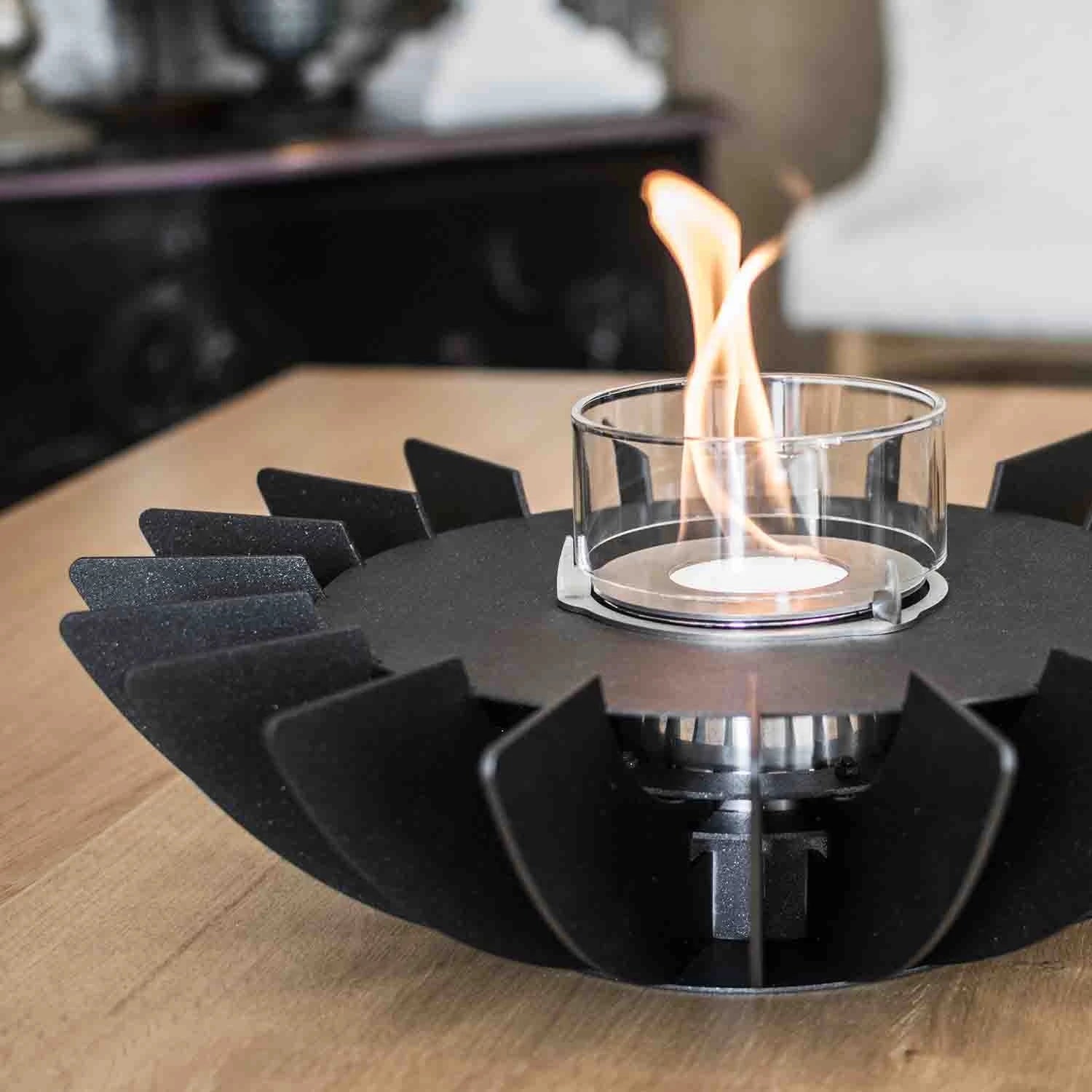 Cosmo Table Fireplace - Black GlammFire
