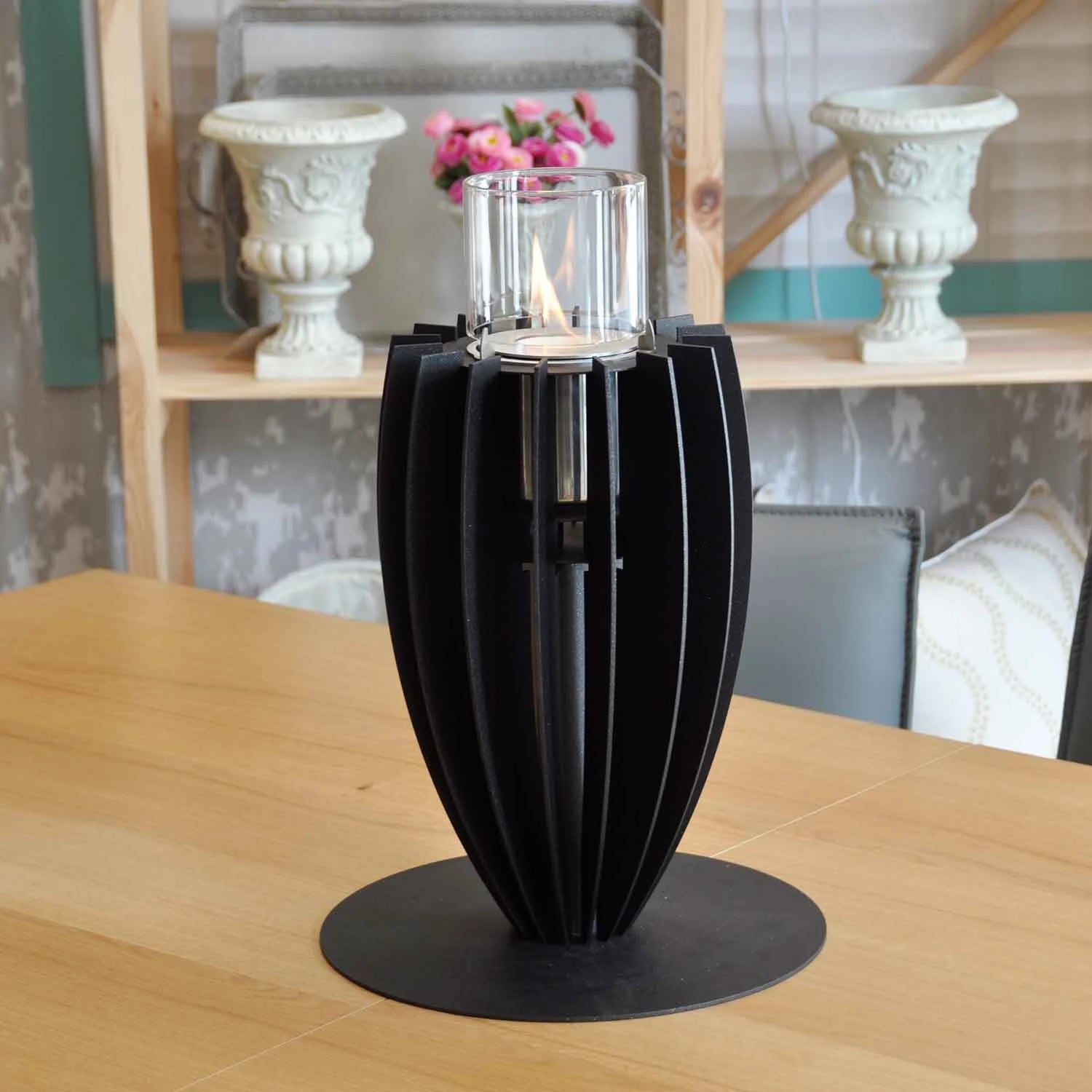 Tuli Table Fireplace - Black GlammFire