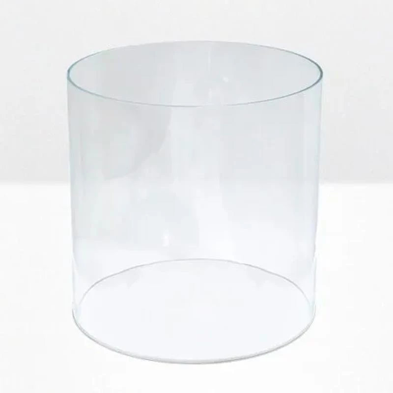 Fire pit Glass cylinder and installation