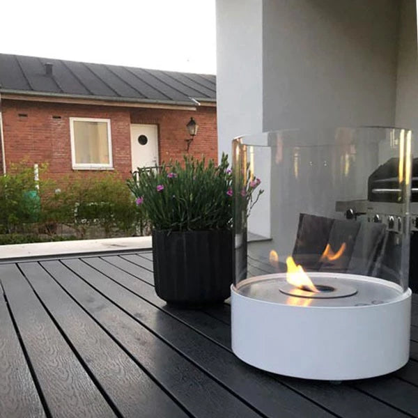 chimenea de exterior de vidrio