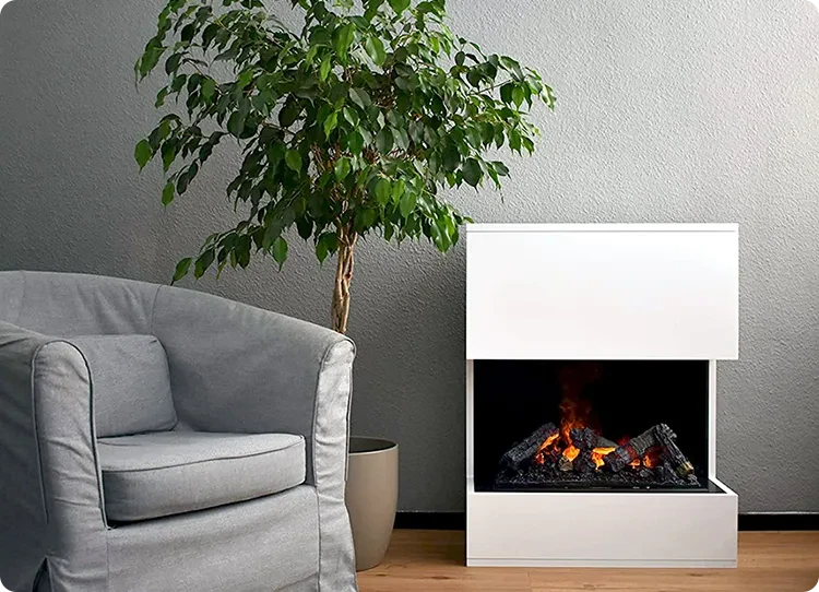 Chimenea Glow Fire Opti-myst en color blanco