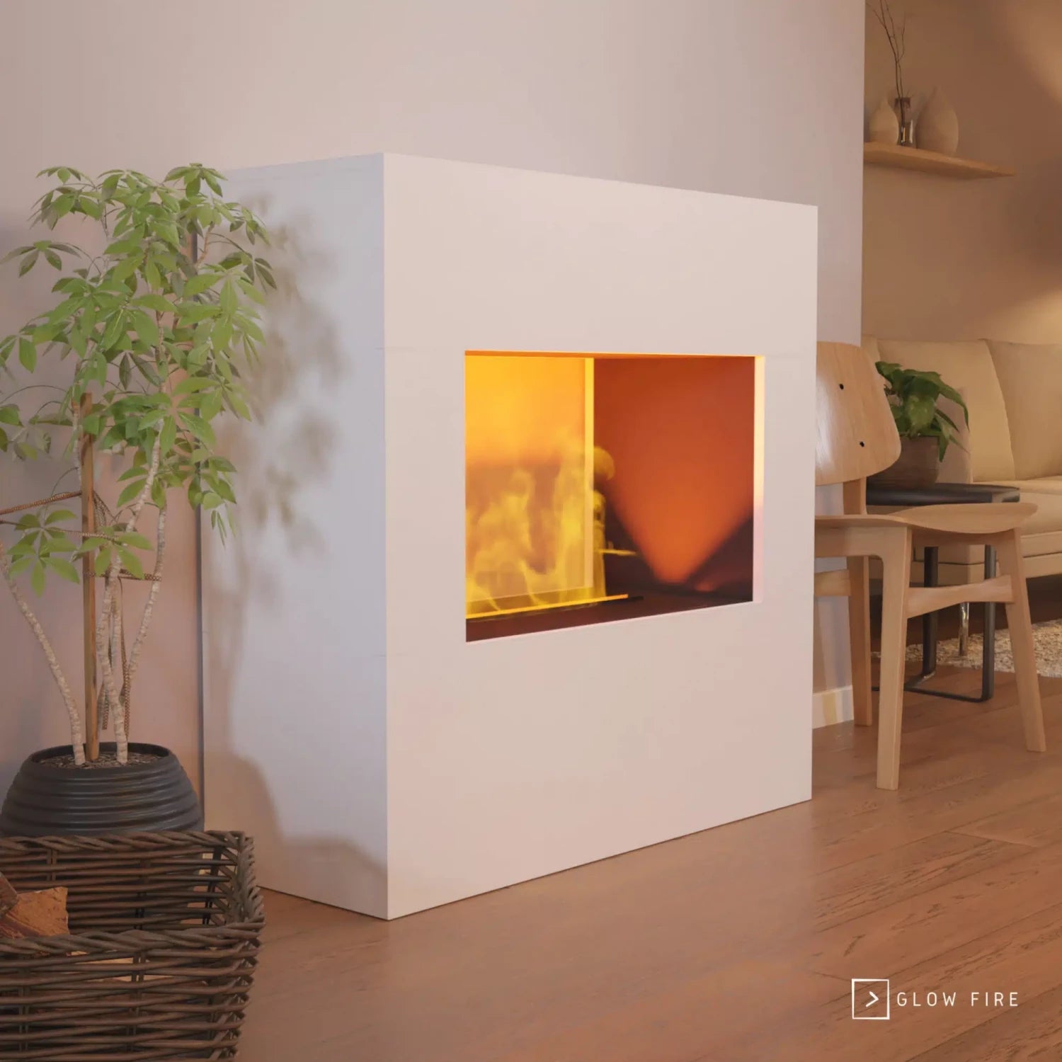 Chimenea híbrida Goethe – Blanco