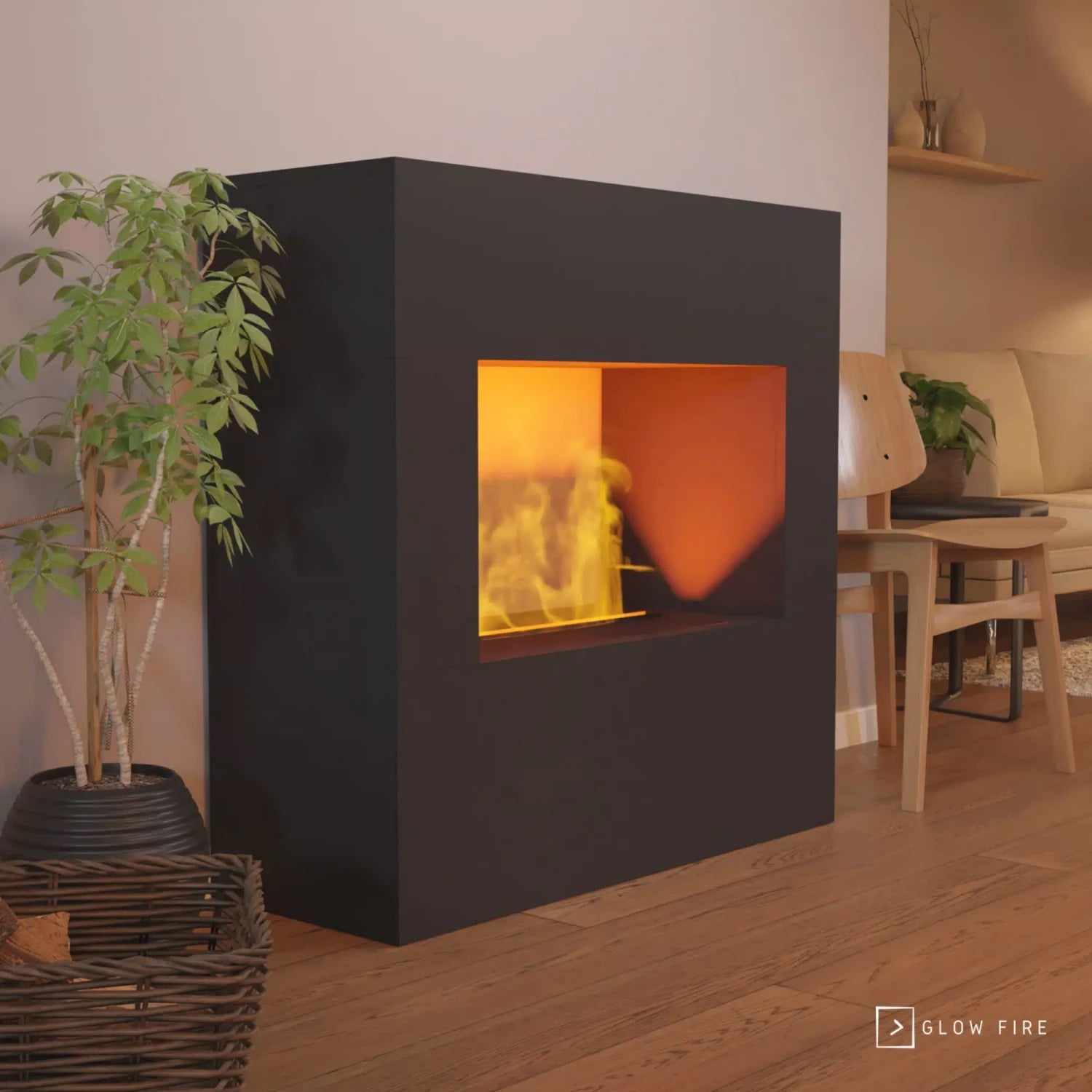 Chimenea híbrida Goethe – Negro