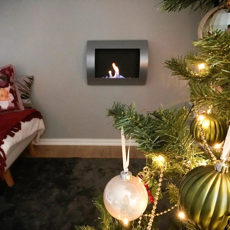 Ocean - Chimenea de bioetanol de pared en acero