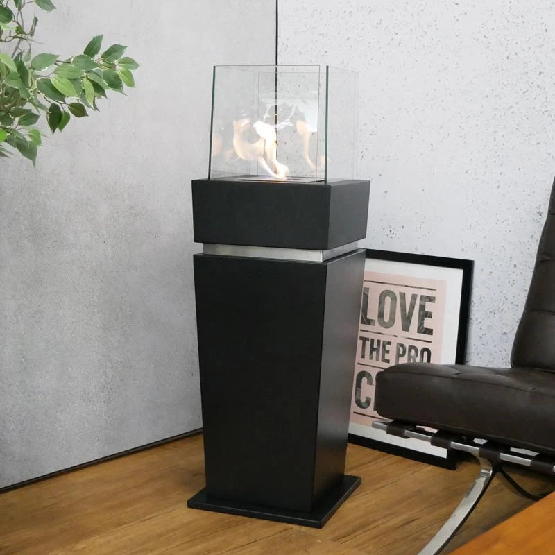 Chimenea de bioetanol estilo cono de cuatro caras