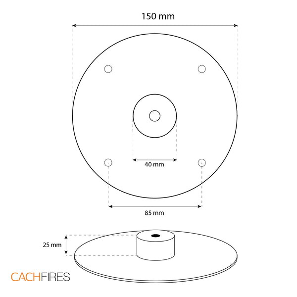 Soporte de techo para techo plano - Acero