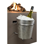 Happy Cocooning wine cooler bucket for mounting on the side of a gas fire pit table